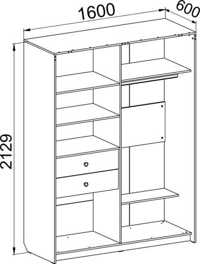 Шкаф-купе Соня СО-12 - купить за 29775.0000 руб.