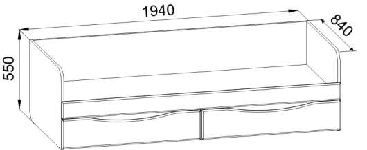 Кровать с ящиками Капитошка ДК-11 - купить за 8594.00 руб.