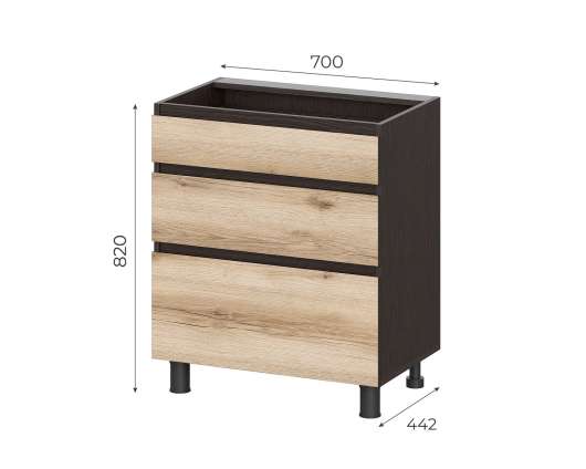 Стол с ящиками 7с3 кухня Берген - купить за 6030.00 руб.