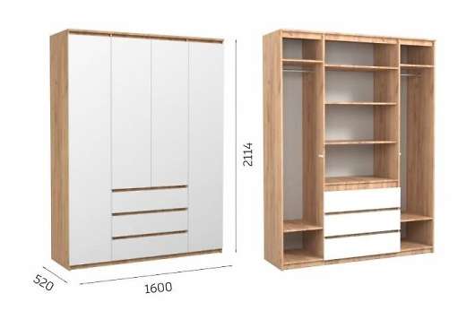 Шкаф 4-х дверный Модерн - купить за 24609.00 руб.