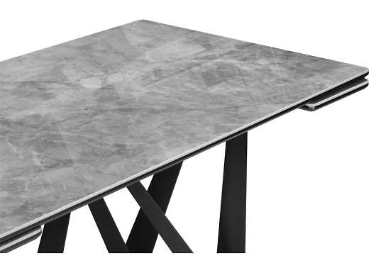 Керамический стол Марвин серый глянец / черный - купить за 49897.00 руб.