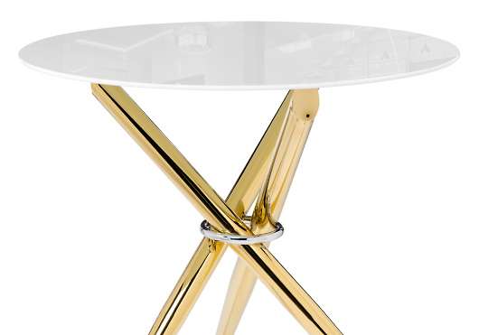 Стеклянный стол Rock white / gold - купить за 19020.00 руб.