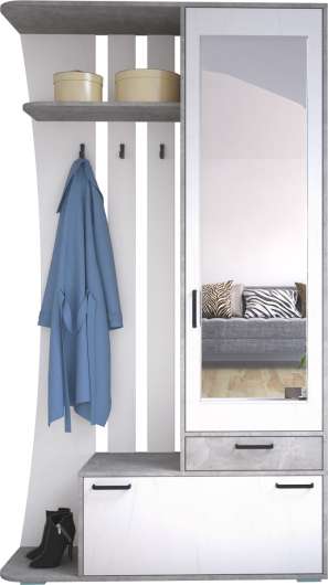 Прихожая Орион 1 Ателье Светлое/Белый - купить за 30326.00 руб.