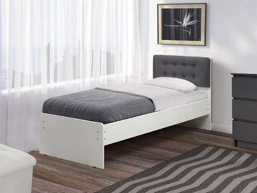 Кровать одинарная №6 с мягкой спинкой - купить за 9568.00 руб.
