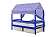Крыша текстильная Бельмарко для кровати-домика Svogen зигзаги синие - купить за 3890.00 руб.