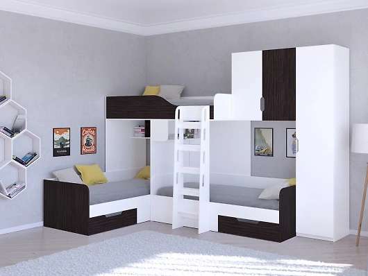 Трехместная кровать ТРИО 2 - купить за 45400.00 руб.