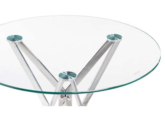 Стеклянный стол Roko 90 chrome - купить за 14100.00 руб.