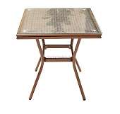 стол квадратный из искусственного ротанга 70х70 бамбук арт.2012