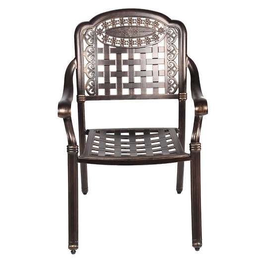 Комплект из литого алюминия стол квадратный СОРРЕНТО "SORRENTO" 78х78 бронза арт.6116 + 2 кресла Вулкан арт.1027 Bronze\N008 bronze - купить за 51000.00 руб.