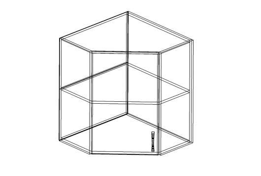 Шкаф навесной угловой Кантри 1 - купить за 8553.00 руб.
