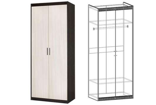 Шкаф 2х створчатый платяной Амадеус - купить за 11102.00 руб.