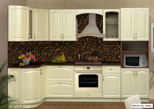 Кухня угловая Ника-1 с фасадом Кантри 1,33х2,8 м - купить за 108832.00 руб.