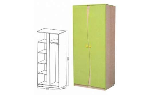 Шкаф 2-х дверный комбинированный Юниор 11 - купить за 13605.00 руб.