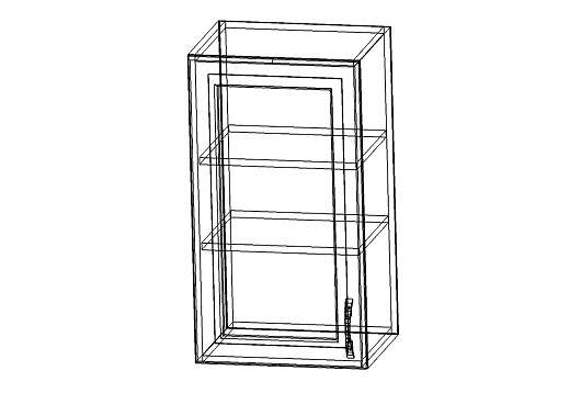 Шкаф навесной 1-дверный со стеклом Натали - купить за 2270.00 руб.
