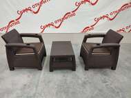 комплект мебели yalta balcony set chocolate 7454