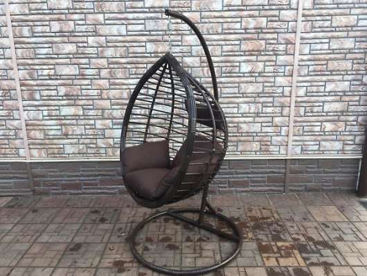 Подвесное кресло из искусственного ротанга МД-203 big braun - купить за 16800.00 руб.