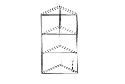 Шкаф навесной угловой открытый Кантри 1 - купить за 1563.00 руб.