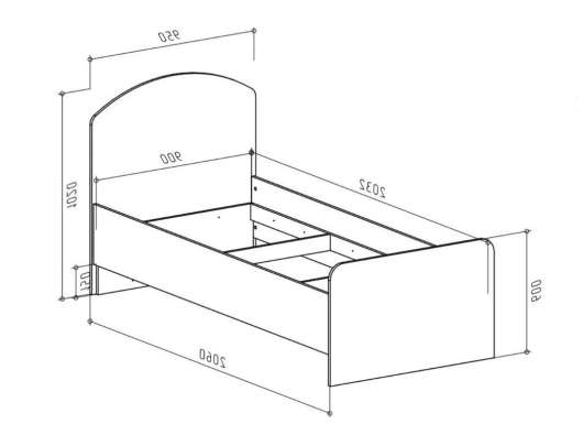 Кровать односпальная Бруно  - купить за 0.00 руб.