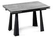 керамический стол бэйнбрук серый мрамор/графит