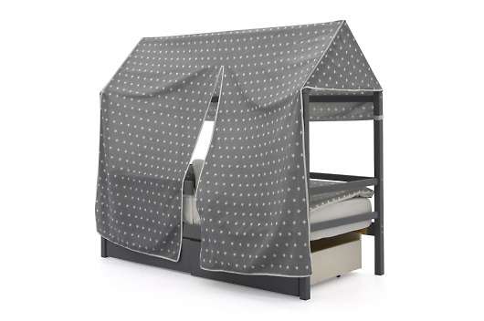 Крыша текстильная Бельмарко для кровати-домика Svogen звезды, фон графит - купить за 3890.00 руб.
