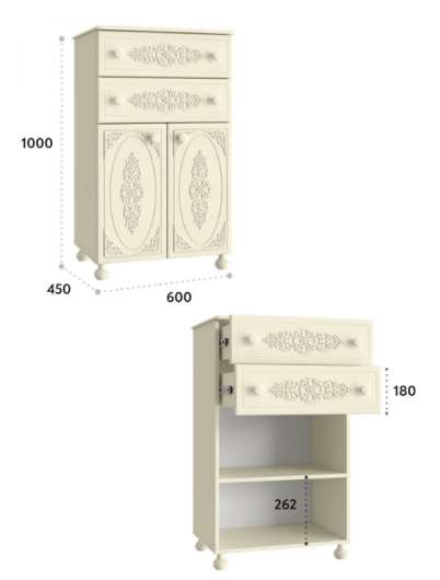 Комод Ассоль Плюс АС-63 Ваниль - купить за 16134.00 руб.