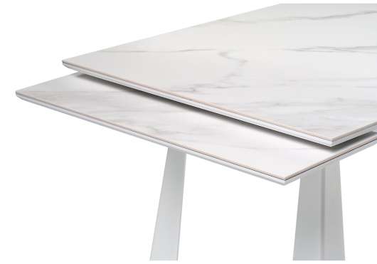 Керамический стол Бэйнбрук белый мрамор/белый - купить за 45230.00 руб.