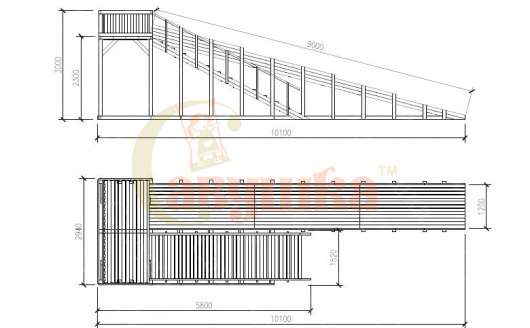 Зимняя деревянная горка Савушка Зима wood-8 - купить за 199000.00 руб.