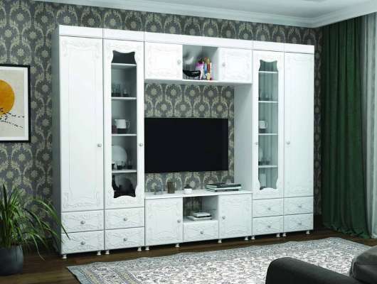 Гостиная Италия белое дерево (вариант 3) - купить за 69350.00 руб.