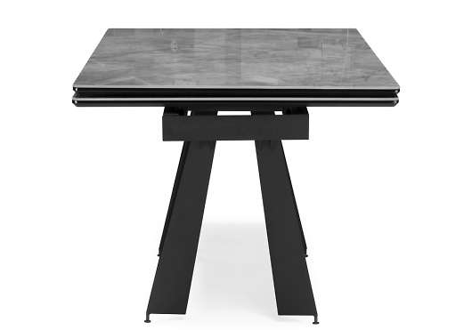 Керамический стол Марвин серый глянец / черный - купить за 66350.00 руб.