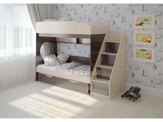 Трехъярусная выкатная детская кровать Легенда 10.5 - купить за 33406.00 руб.