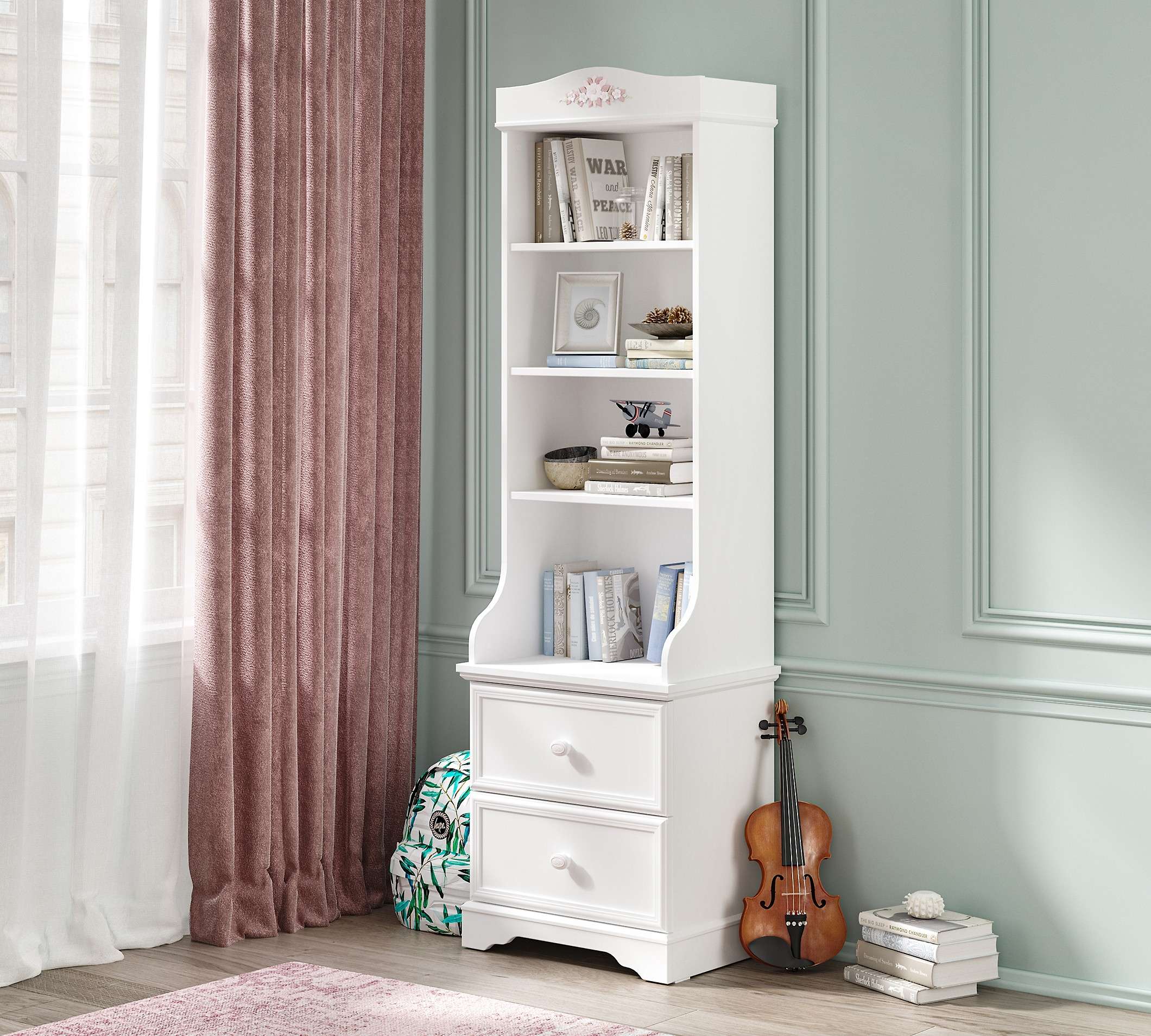 Стеллаж книжный Rustic White 20.72.1501.00 — купить за 25959.00 руб. в ...