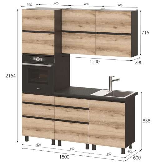 Кухня Берген 1.8 м вариант 3 - купить за 30240.00 руб.