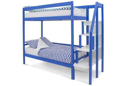 Детская двухъярусная кровать Svogen синий - купить за 25990.00 руб.
