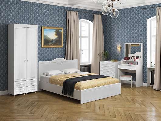 Спальня Монако белое дерево (вариант 2) - купить за 64018.00 руб.