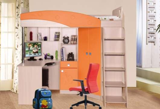 Кровать-чердак Дельфин - купить за 22360.0000 руб.