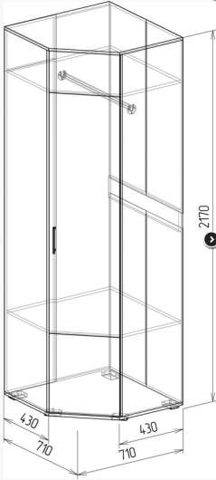 Шкаф угловой Байкал 8 - купить за 0.00 руб.