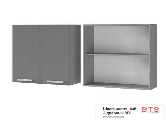 Шкаф настенный 2-дверный Прованс 8В1 - купить за 5794.00 руб.