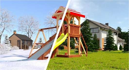 Детская площадка для дачи Савушка 4 сезона - 2 - купить за 118400.00 руб.