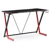компьютерный стол kolman black / red