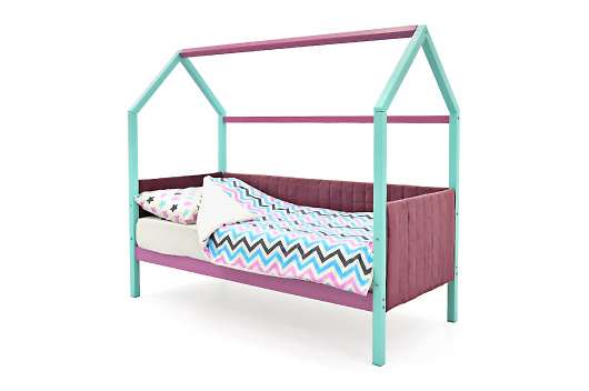 Детская кровать-домик мягкий Svogen мятный-лаванда - купить за 20190.00 руб.
