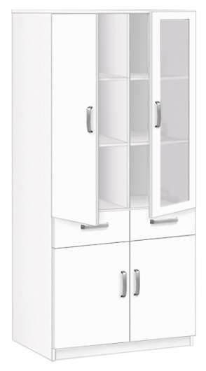 Шкаф 2-х дверный со стеклом и ящиками Соло 20.24 - купить за 9750.00 руб.