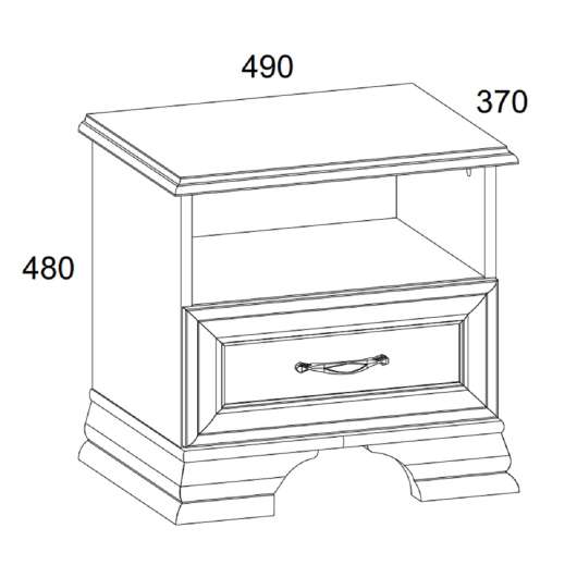 Тумба прикроватная 1S Тиффани - купить за 8799.00 руб.