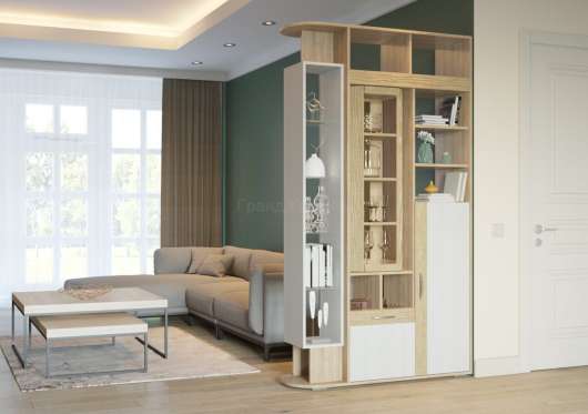 Шкаф перегородка двухсторонний Венеция 6-8204 - купить за 22800.00 руб.