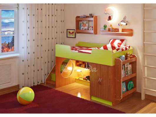 Детская кровать от 3 лет Легенда 2.4 с полками - купить за 22293.00 руб.
