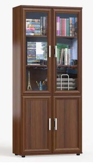 Шкаф для книг со стеклом МД2.03 - купить за 14226.00 руб.