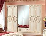 шкаф 6-и дверный роза