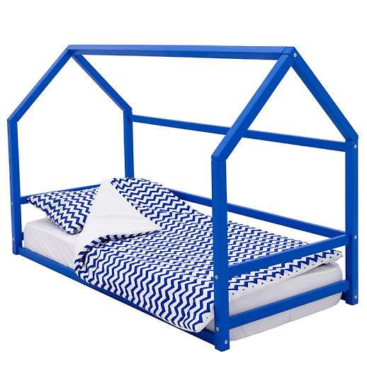 Детская кровать-домик Монтессори Svogen синий - купить за 8490.00 руб.