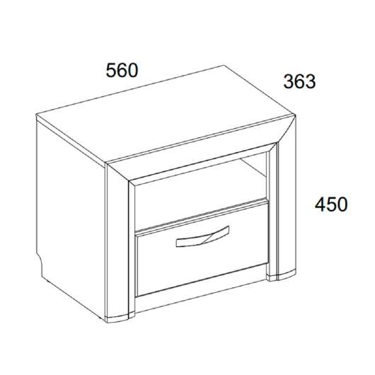 Тумба прикроватная 1S Оливия - купить за 7999.00 руб.