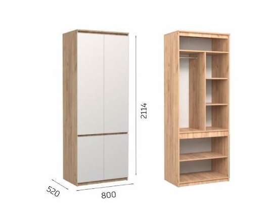 Шкаф 2-х дверный с перегородкой Модерн - купить за 14611.00 руб.