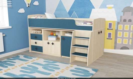 Кровать-чердак Малыш 5 без полки - купить за 0.00 руб.